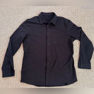 Lulu Lemon Airing Easy Men's Black Button-Up Jacket Size Large / L